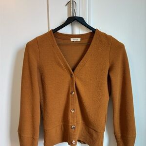 Madewell Brown Sweatshirt Cardigan